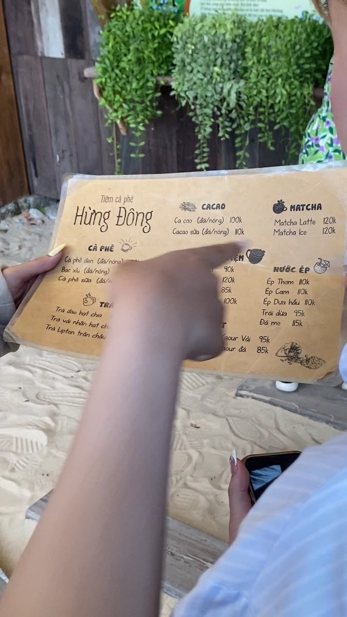 Menu Tiệm Cà Phê Hừng Đông-1