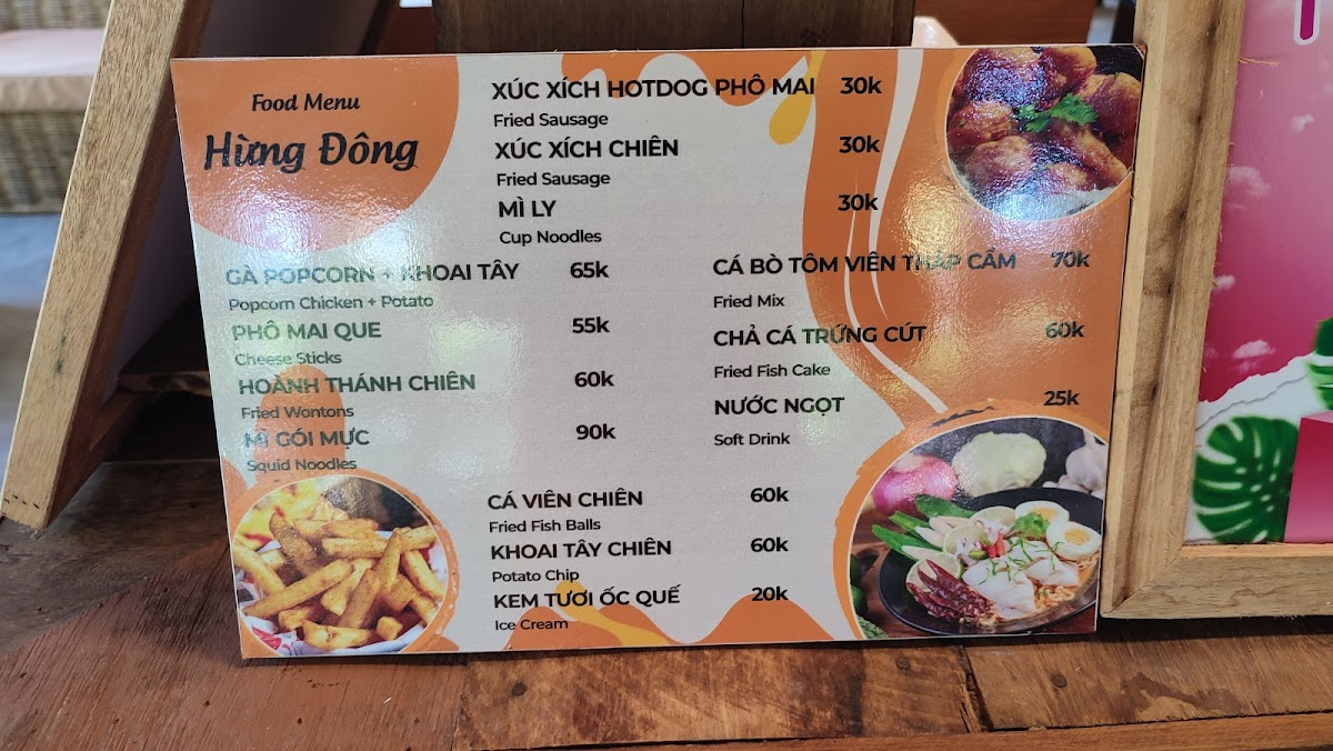 Menu Tiệm Cà Phê Hừng Đông-2