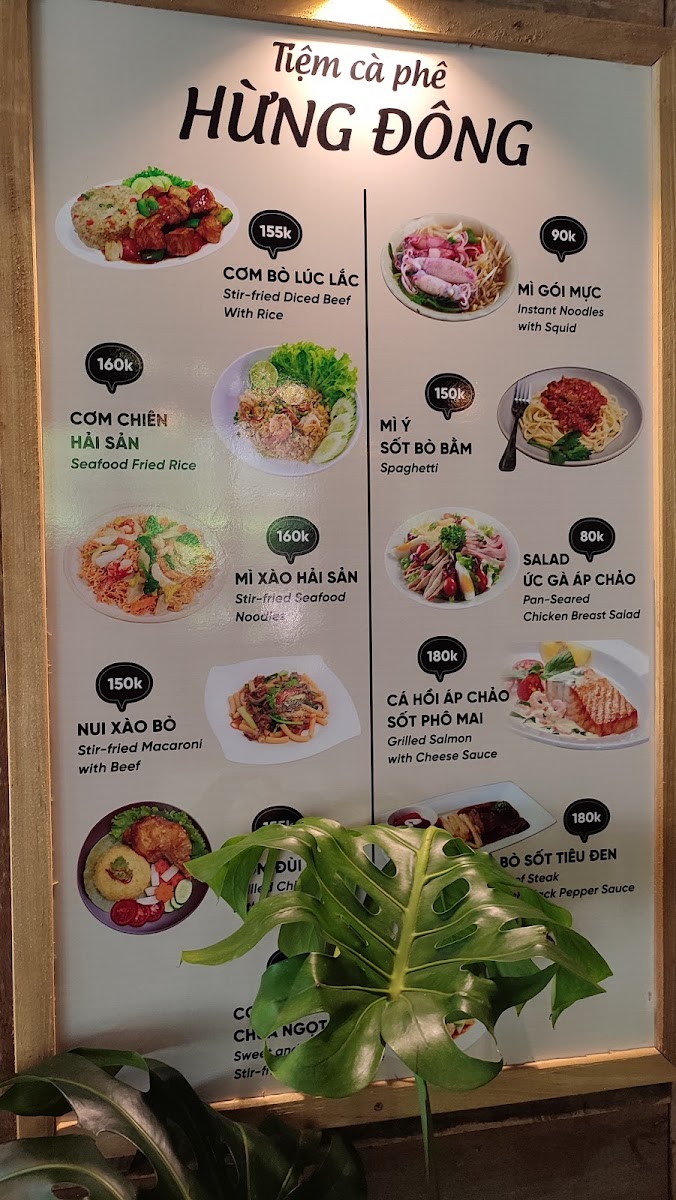 Menu Tiệm Cà Phê Hừng Đông-3